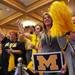 Michigan fans sing the fight song during the Michigan Alumni Association pep rally at the Renaissance Atlanta Waverly Hotel in Atlanta on Friday, April 5, 2015. Melanie Maxwell I AnnArbor.com